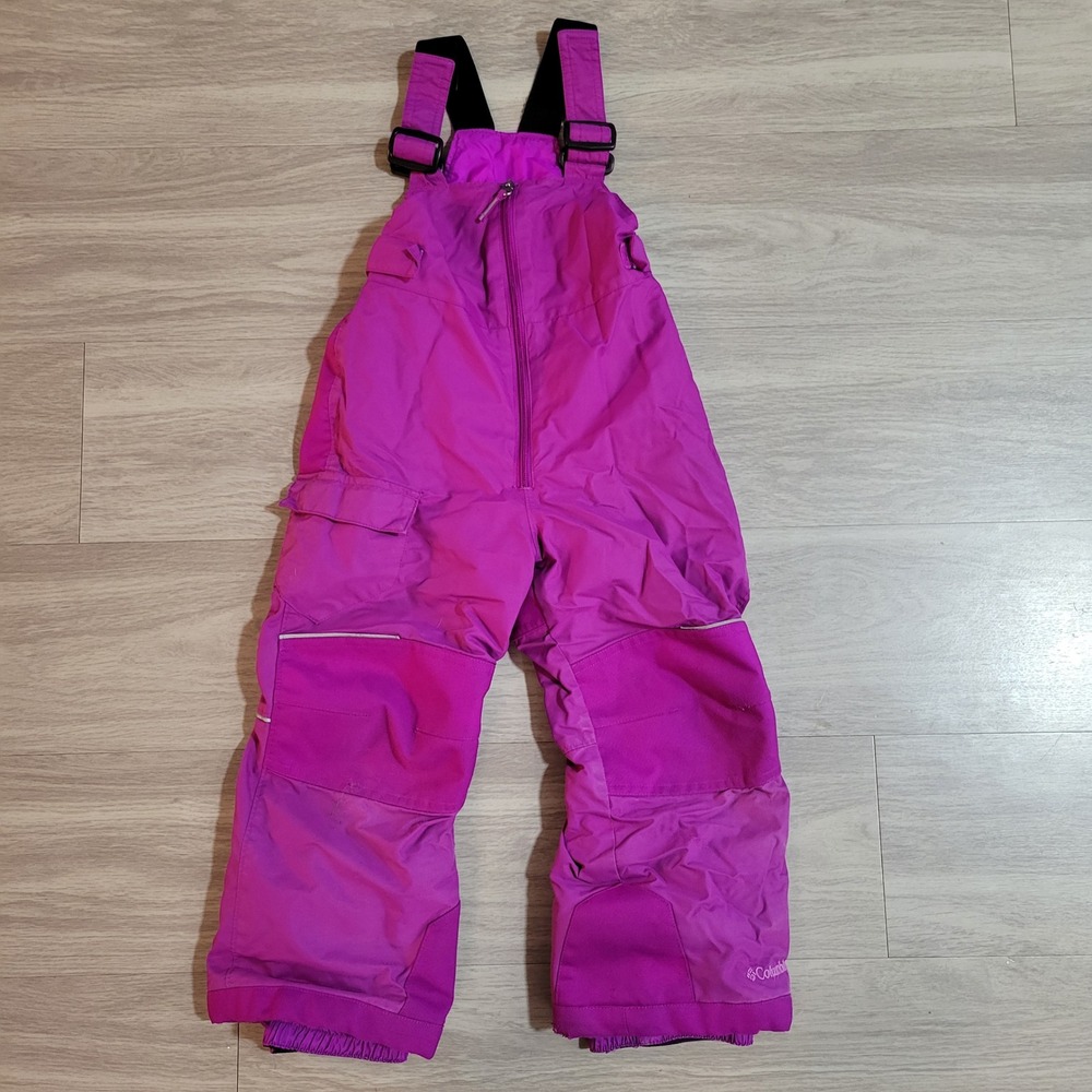 Columbia Kids Snow Slope II Bib Snow Pants Magenta Purple XXS 4/5 SY8401